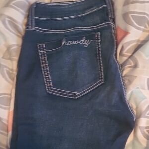 Howdy Women's Dark Blue Flare Jeans